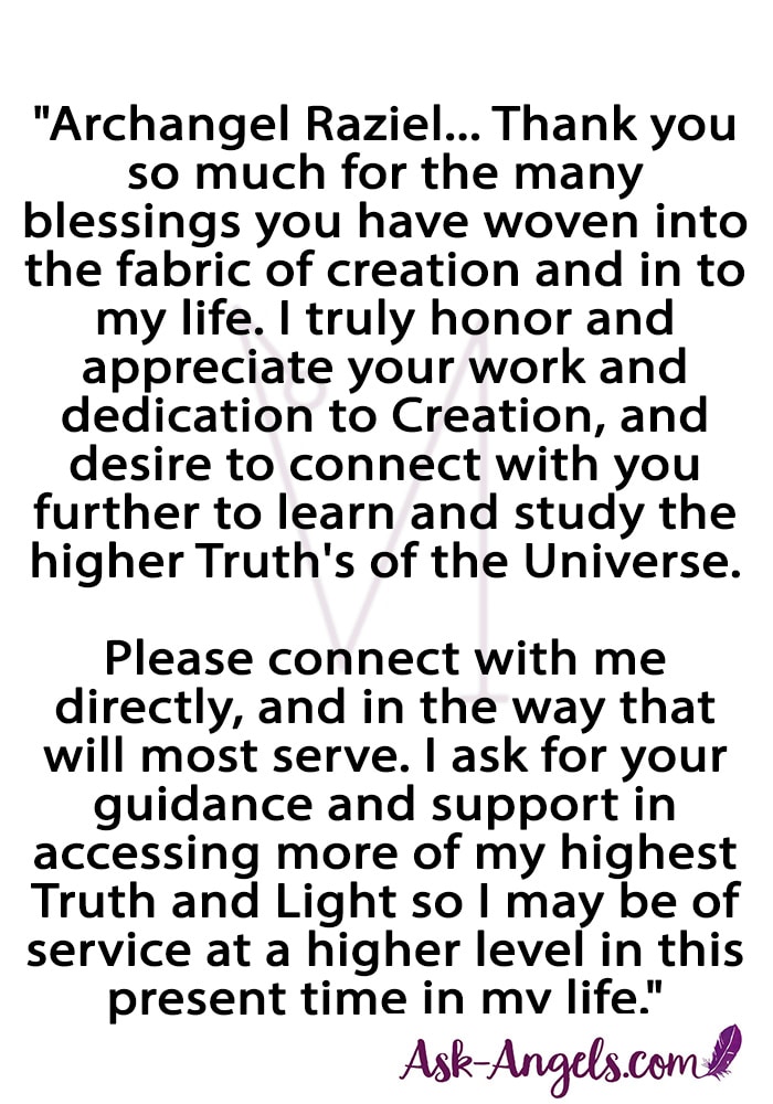 Archangel Raziel Prayer