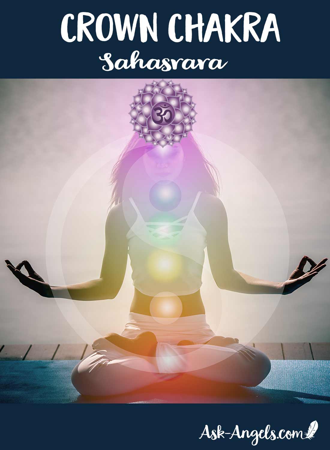 The seventh chakra, known as the crown chakra, Sahasrara, or the Thousand Petal Lotus is the energy center that allows you to connect to your higher self and universal consciousness. It connects you to the eternal part of yourself that goes beyond the ego.  
