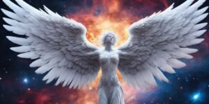 angel wings in infinite cosmos