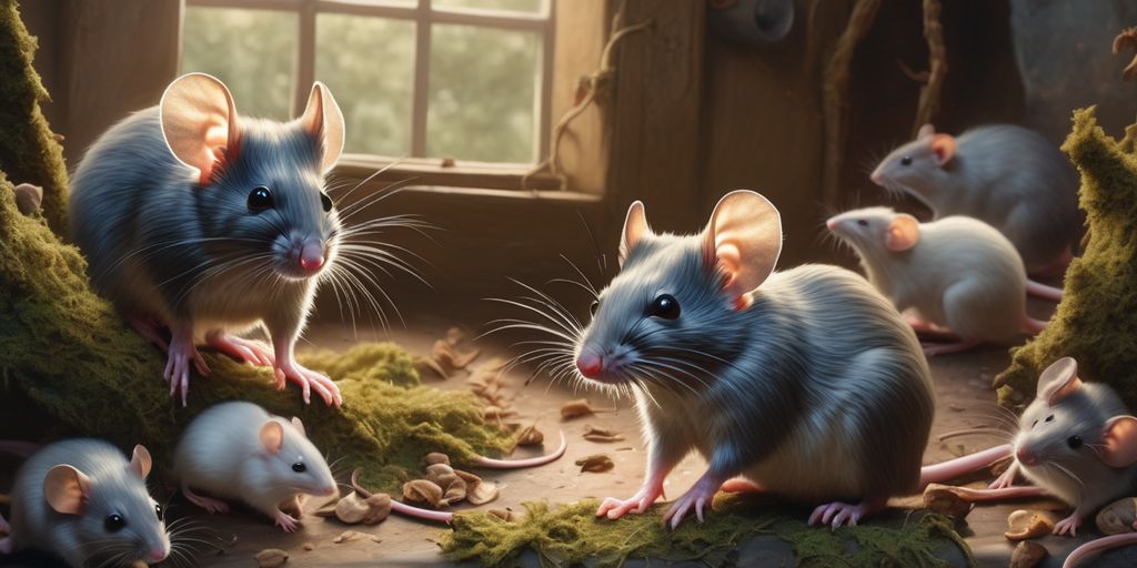 mice and rats in a dreamlike setting