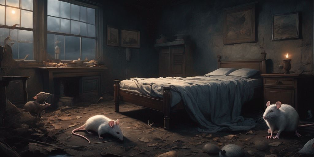 dreaming about mice and rats in a dark, eerie setting with psychological elements