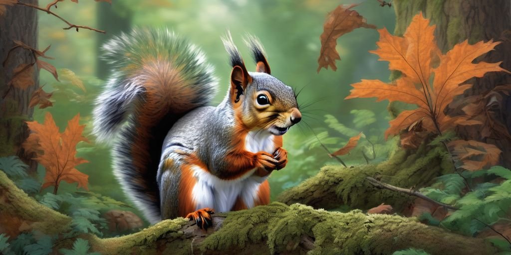 squirrel dream aggressive mystical forest