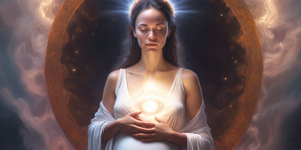 spiritual woman pregnancy dream light aura