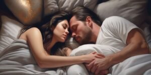 couple sleeping together dreamy spiritual love