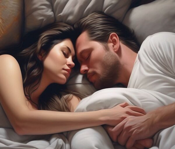 couple sleeping together dreamy spiritual love