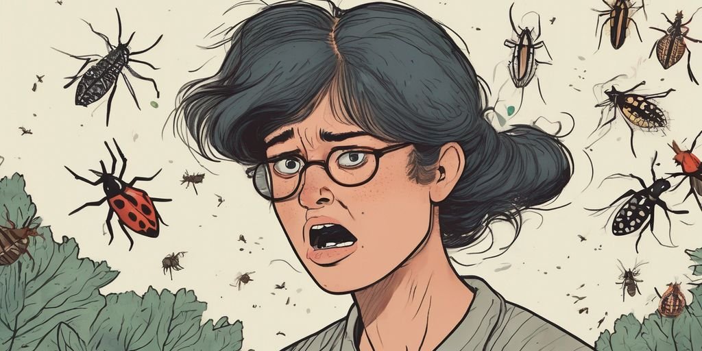 person feeling disgusted while finding bugs in hair