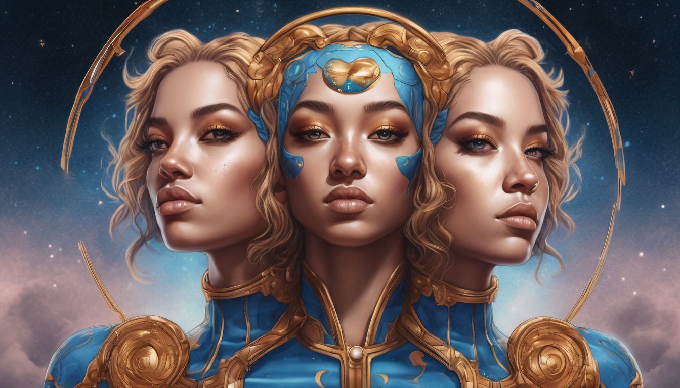 illustration of Gemini twins symbol with diverse personalities